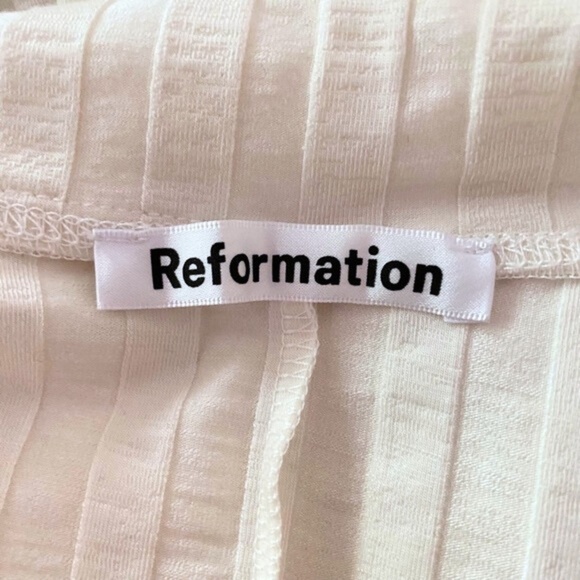 NEW Reformation Vittoria Dress Ivory Medium - Picture 9 of 17